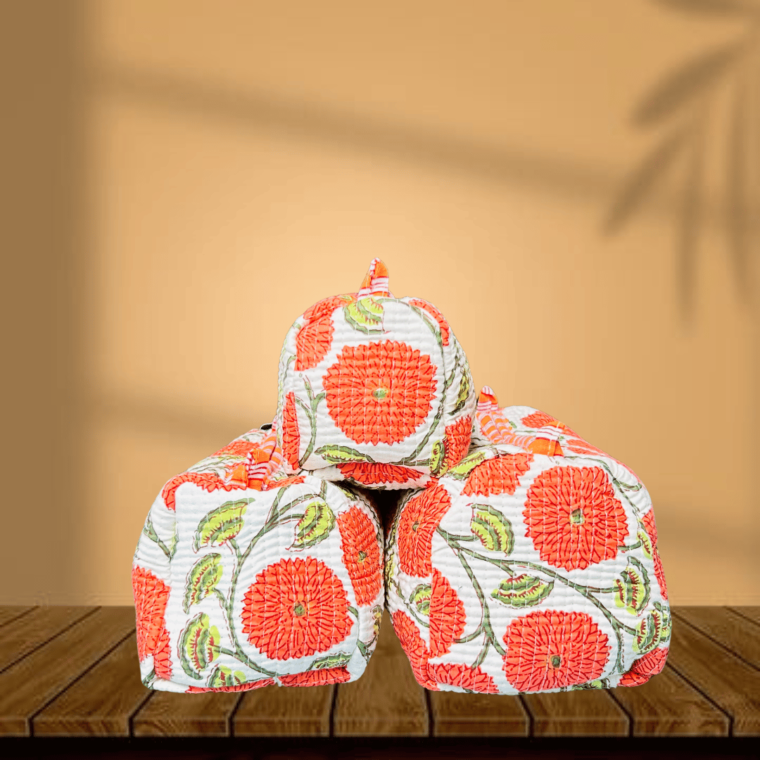 Quilted Toiletry Pouch (Pack of 3)