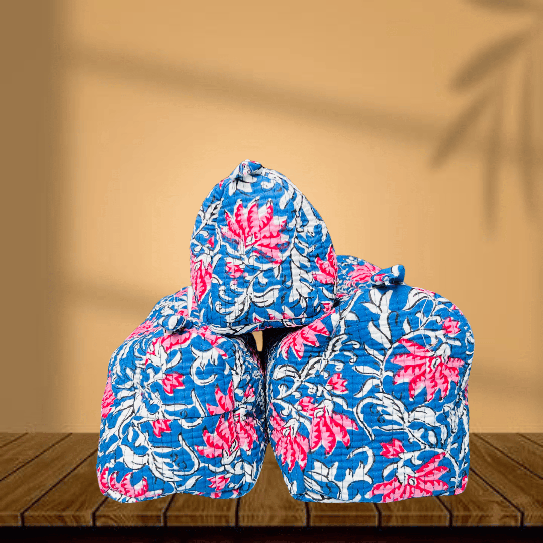 Quilted Toiletry Pouch (Pack of 3)