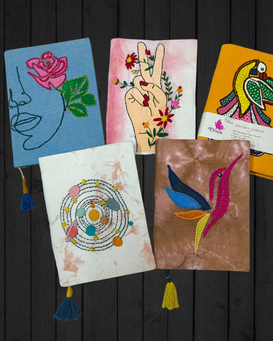 Tree Free Journal - Embroidered