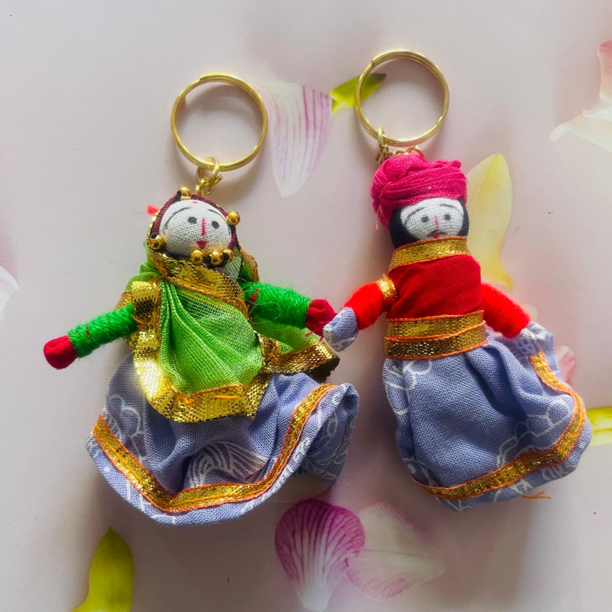 Puppet/Katputli  Key Rings ( 2 Pairs)