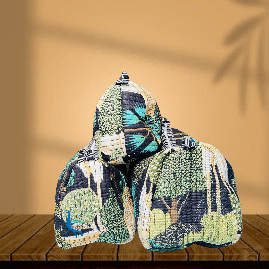 Quilted Toiletry Pouch (Pack of 3)