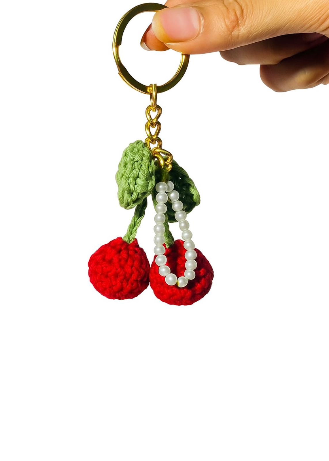 Cherry Crochet Keyrings