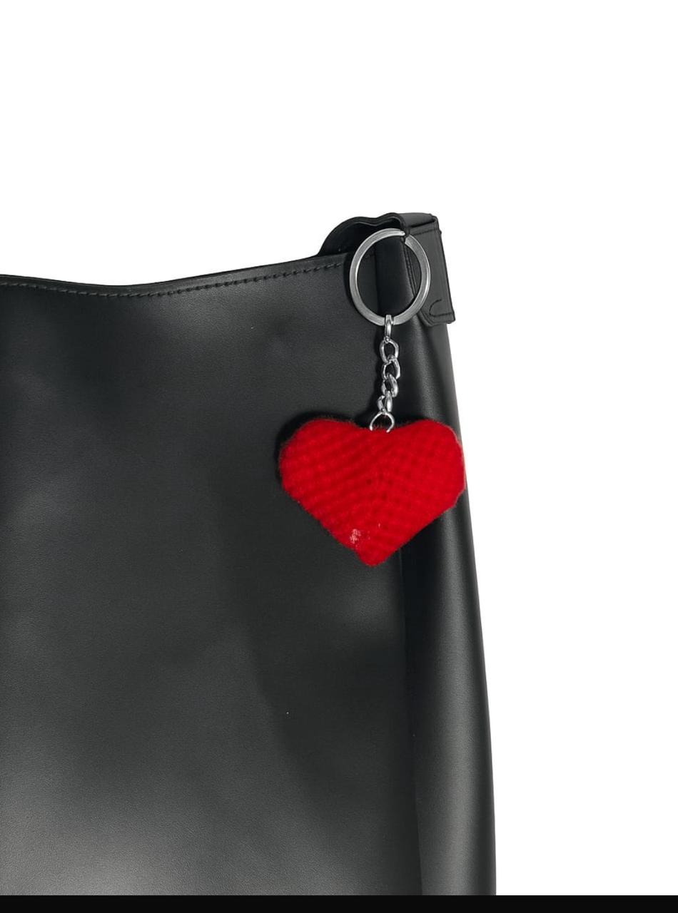 Crochet Heart Keyring
