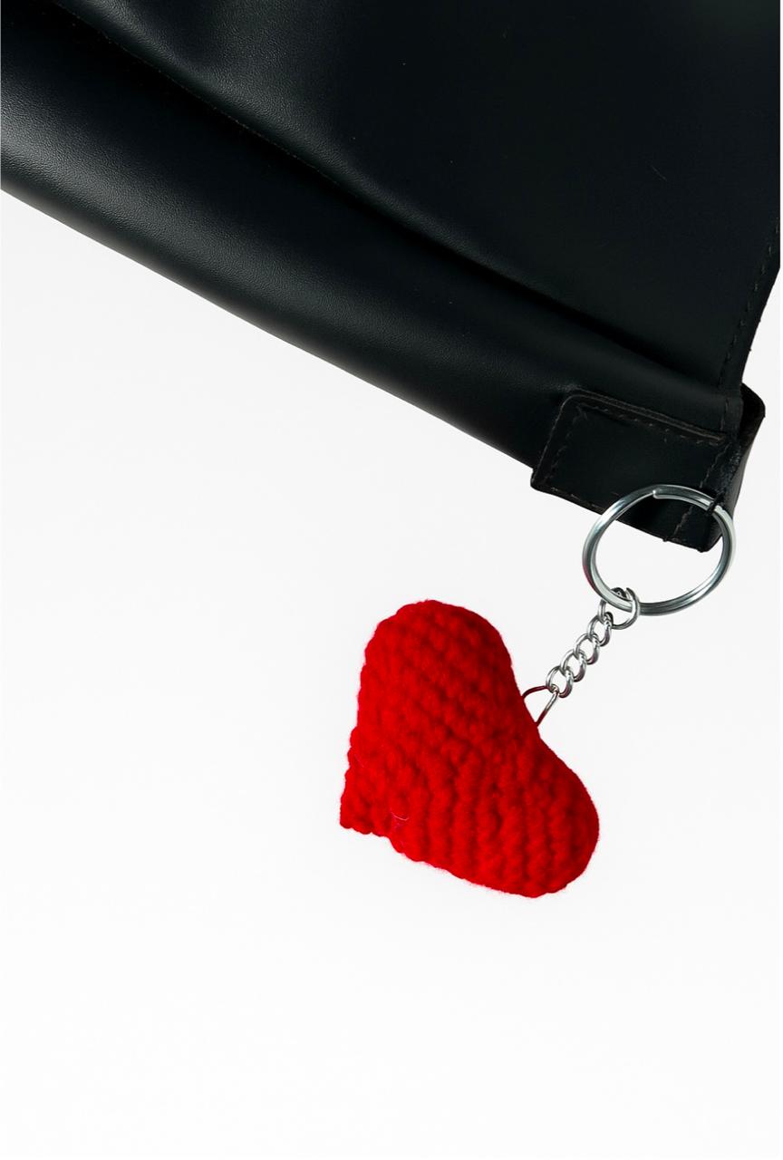 Crochet Heart Keyring