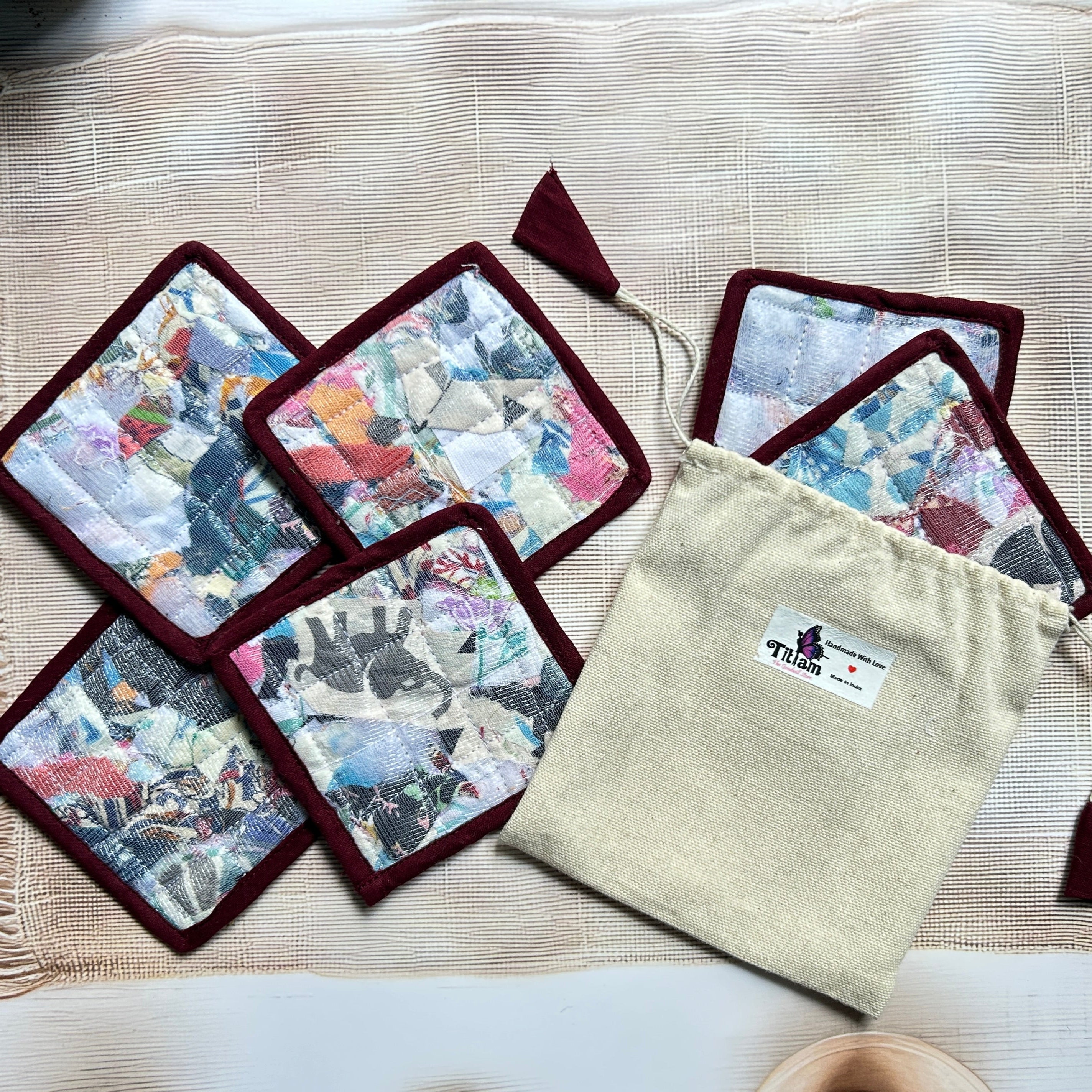 Repurposed Tea Coasters