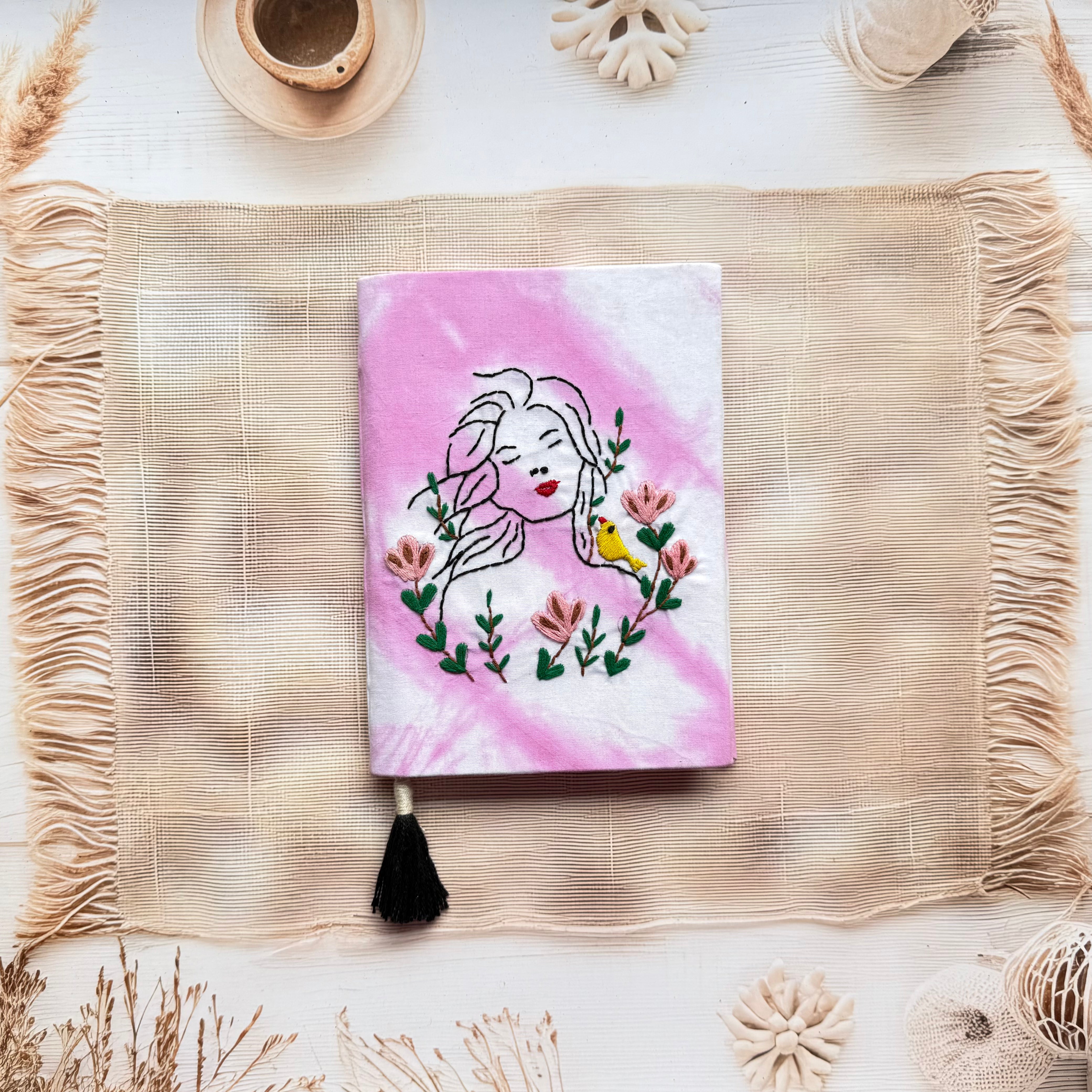 Unruled Embroidery Diary - Large ( 8*6 )