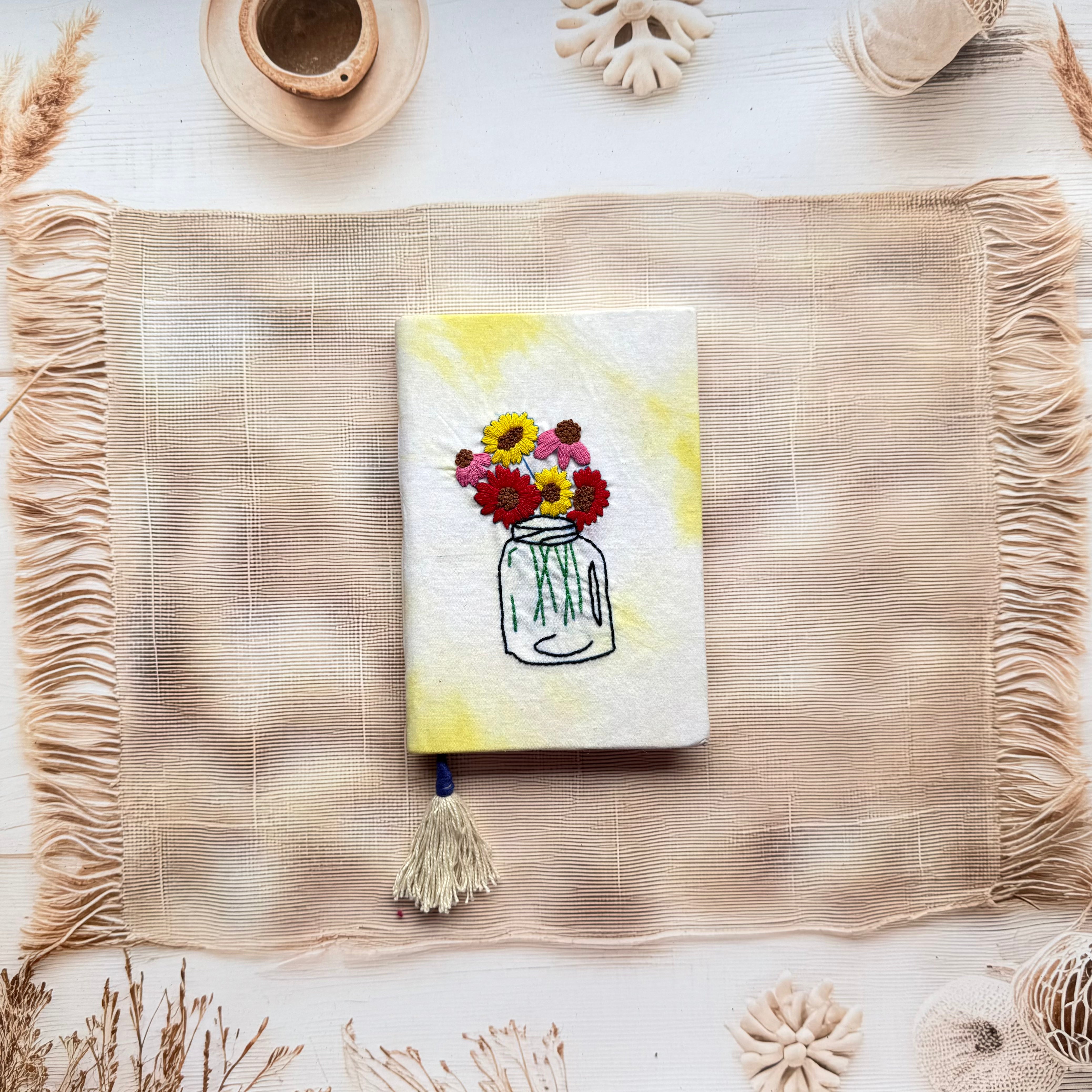 Unruled Embroidery Diary - medium ( 7*5)