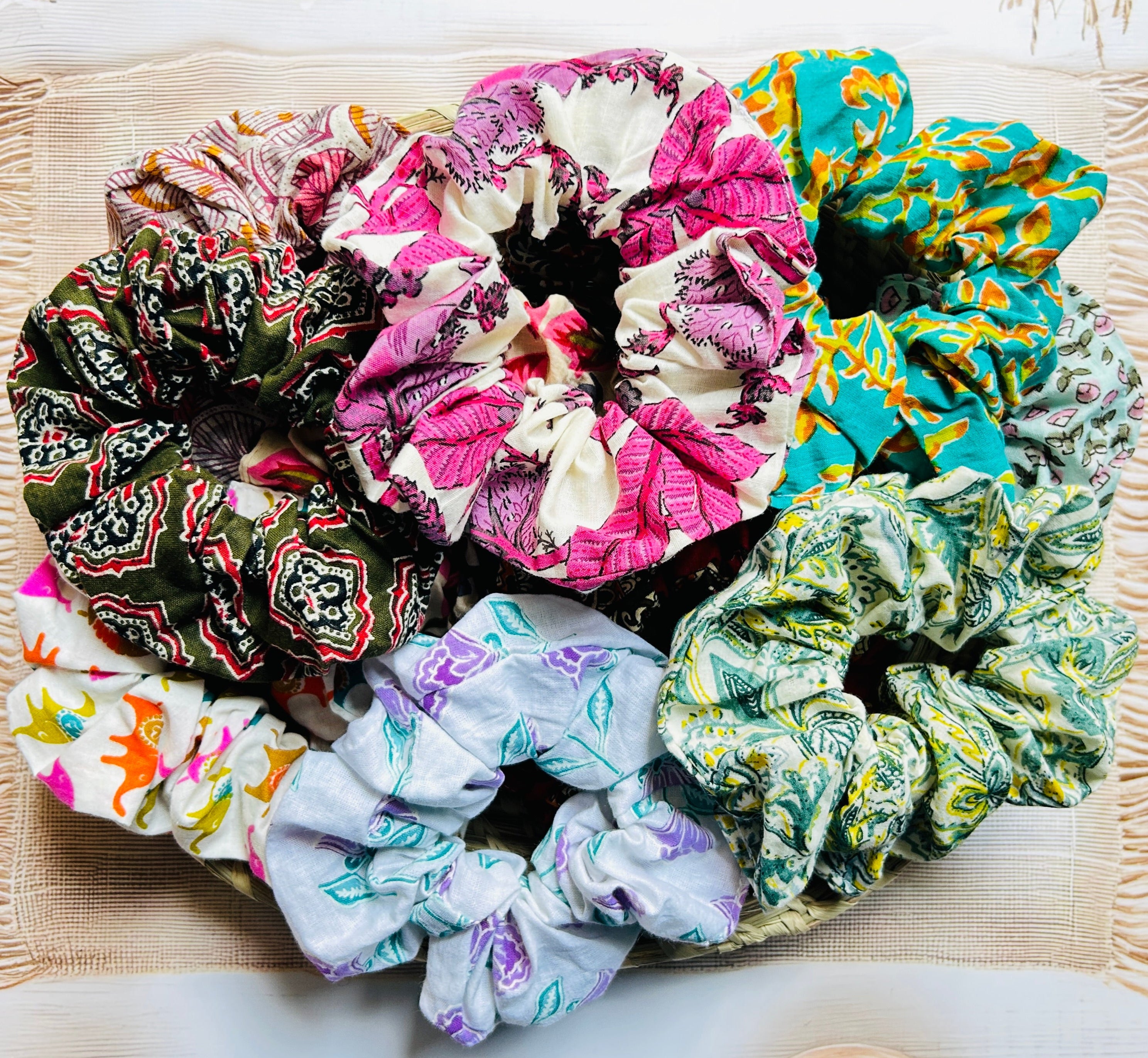 Scrunchies (Assorted Multi Colour 1 Pair)