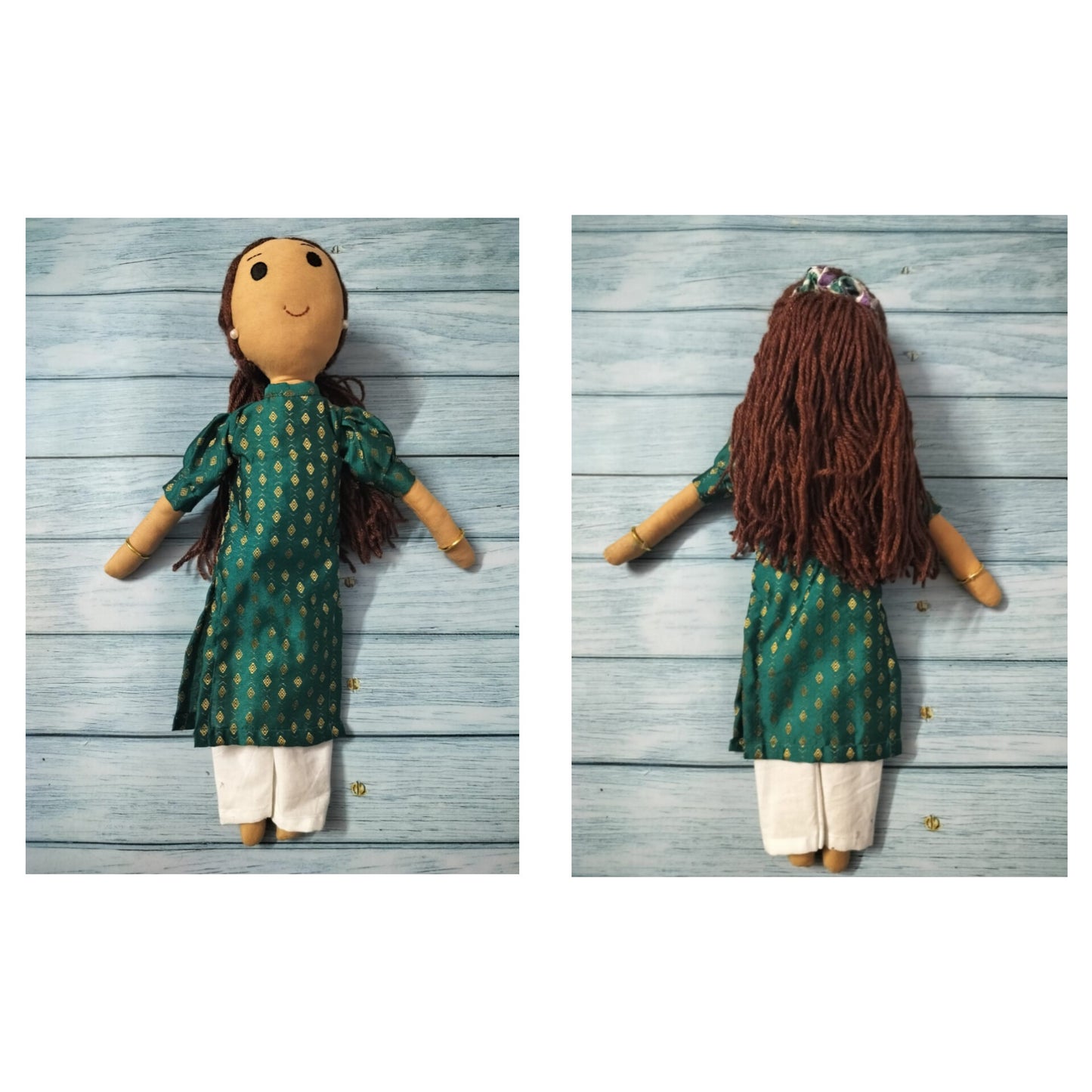 pari girl - the enchanting fairy in traditional kurta -pajama attire(15 inches)