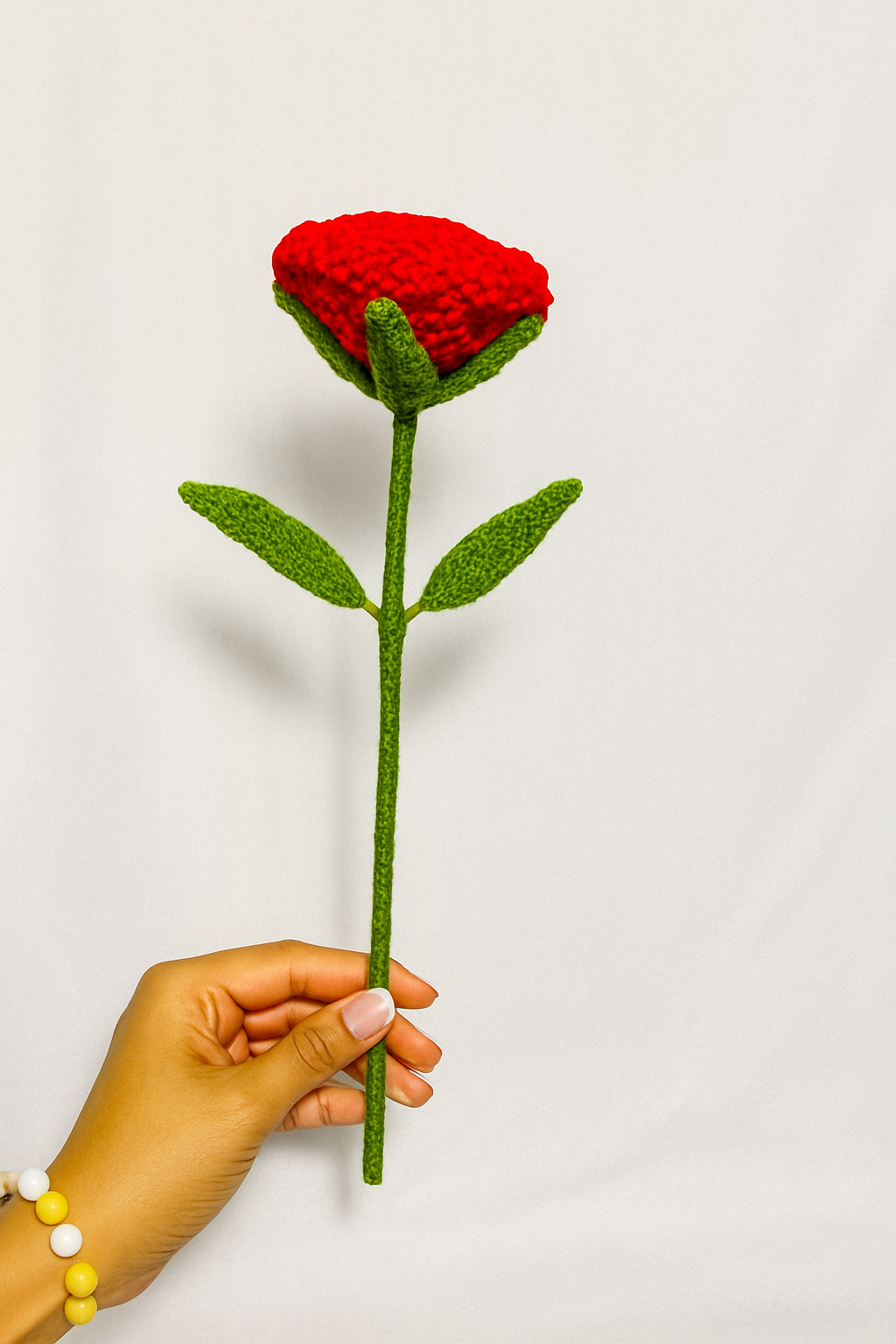 Crochet Red Rose