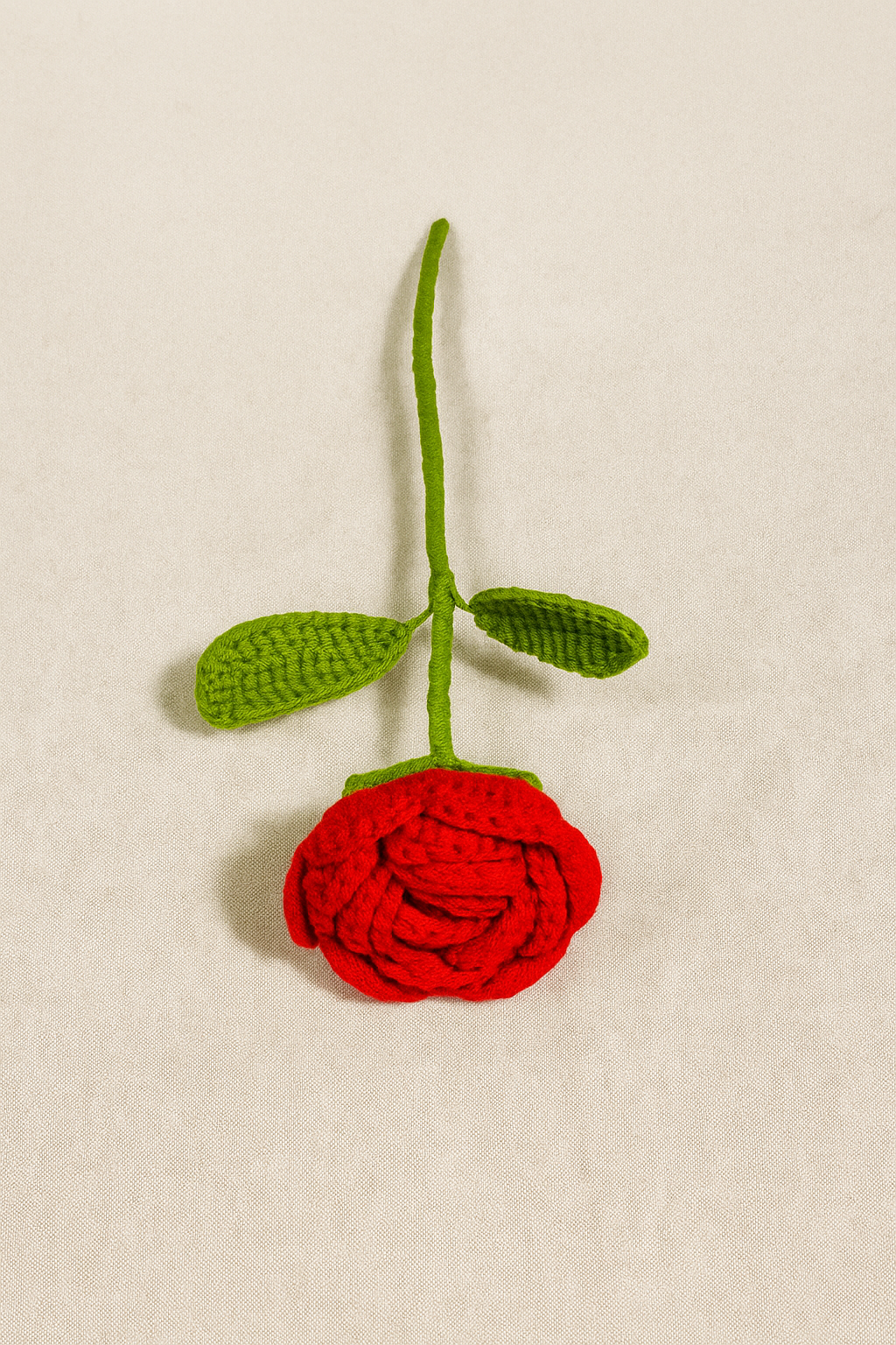 Crochet Red Rose