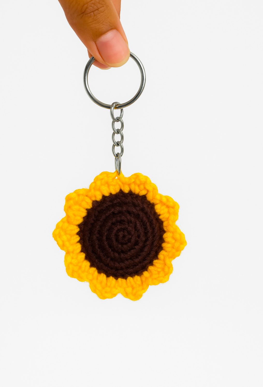 Sunflower Crochet Keyring
