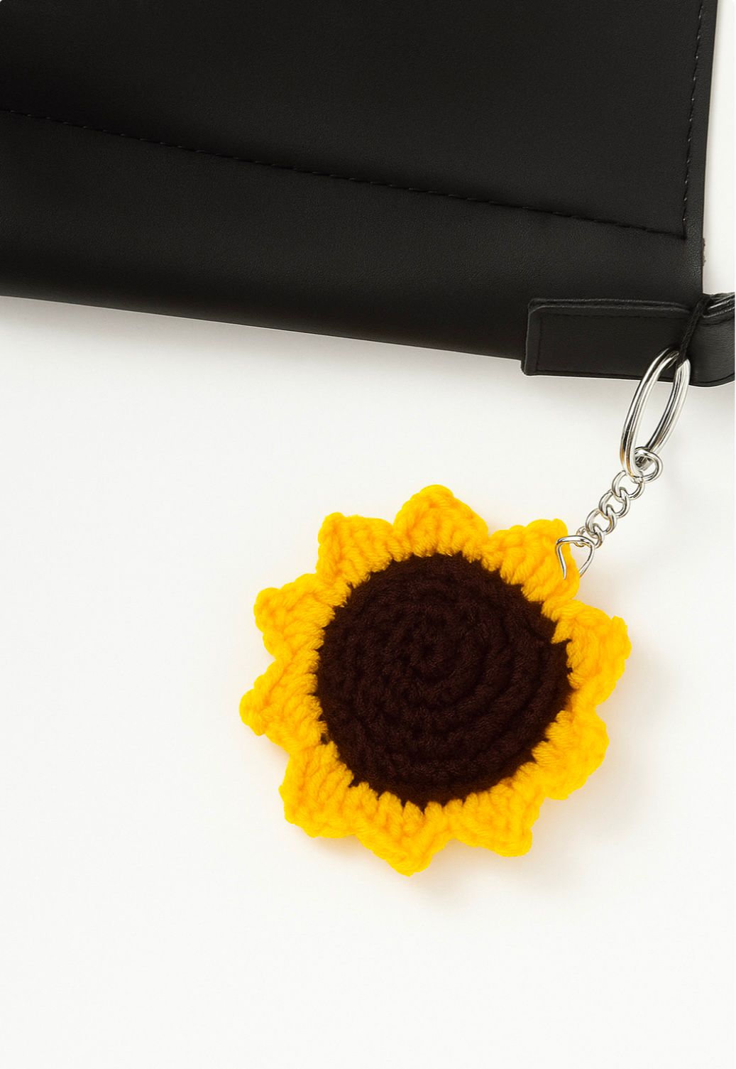 Sunflower Crochet Keyring