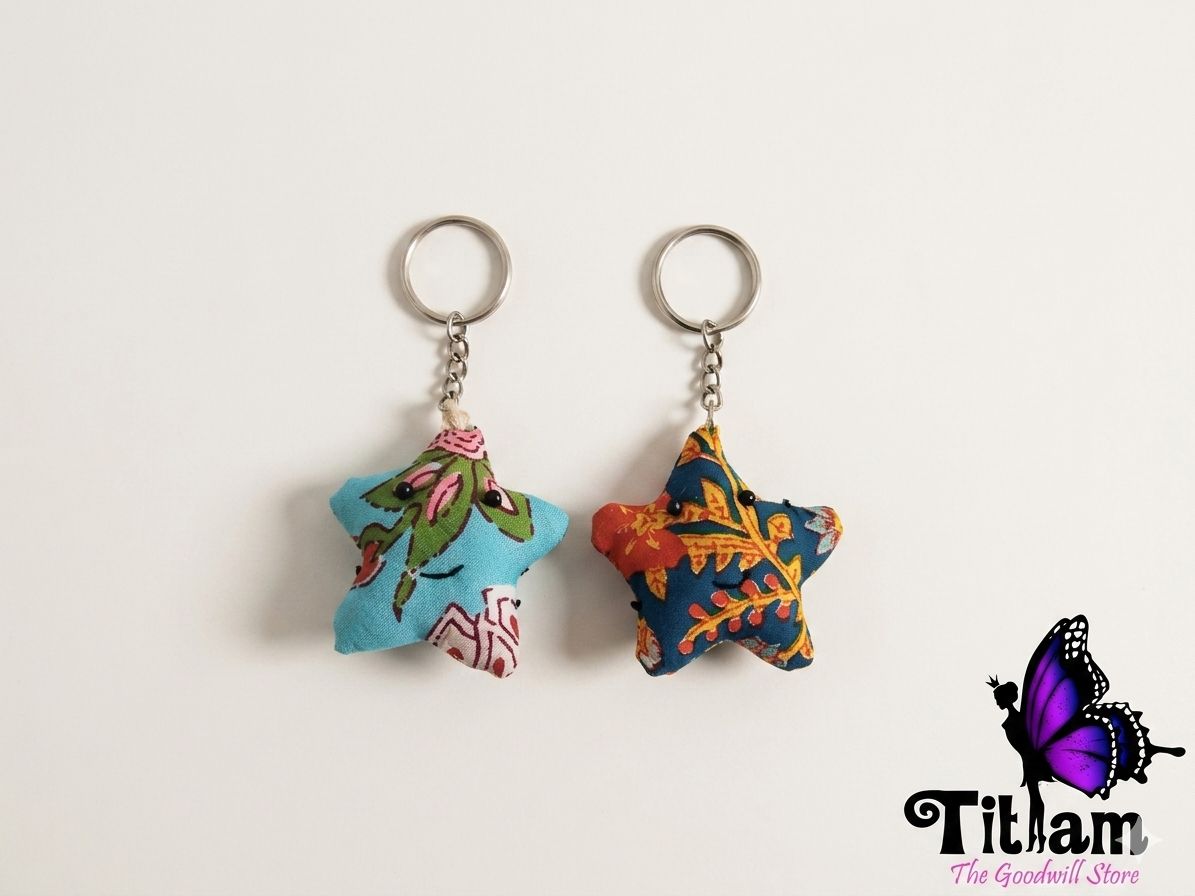 Star Fabric keychain