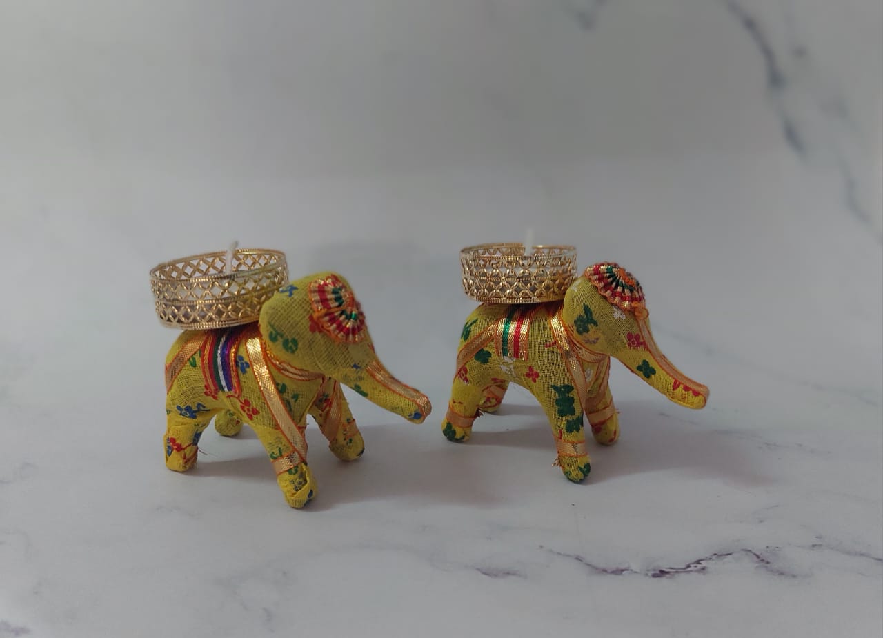 Elephant T Light (Pair)
