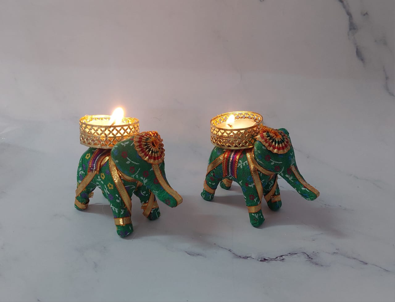 Elephant T Light (Pair)