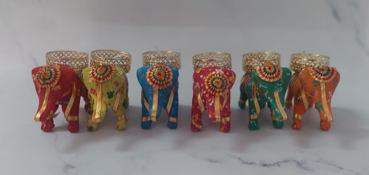 Elephant T Light (Pair)