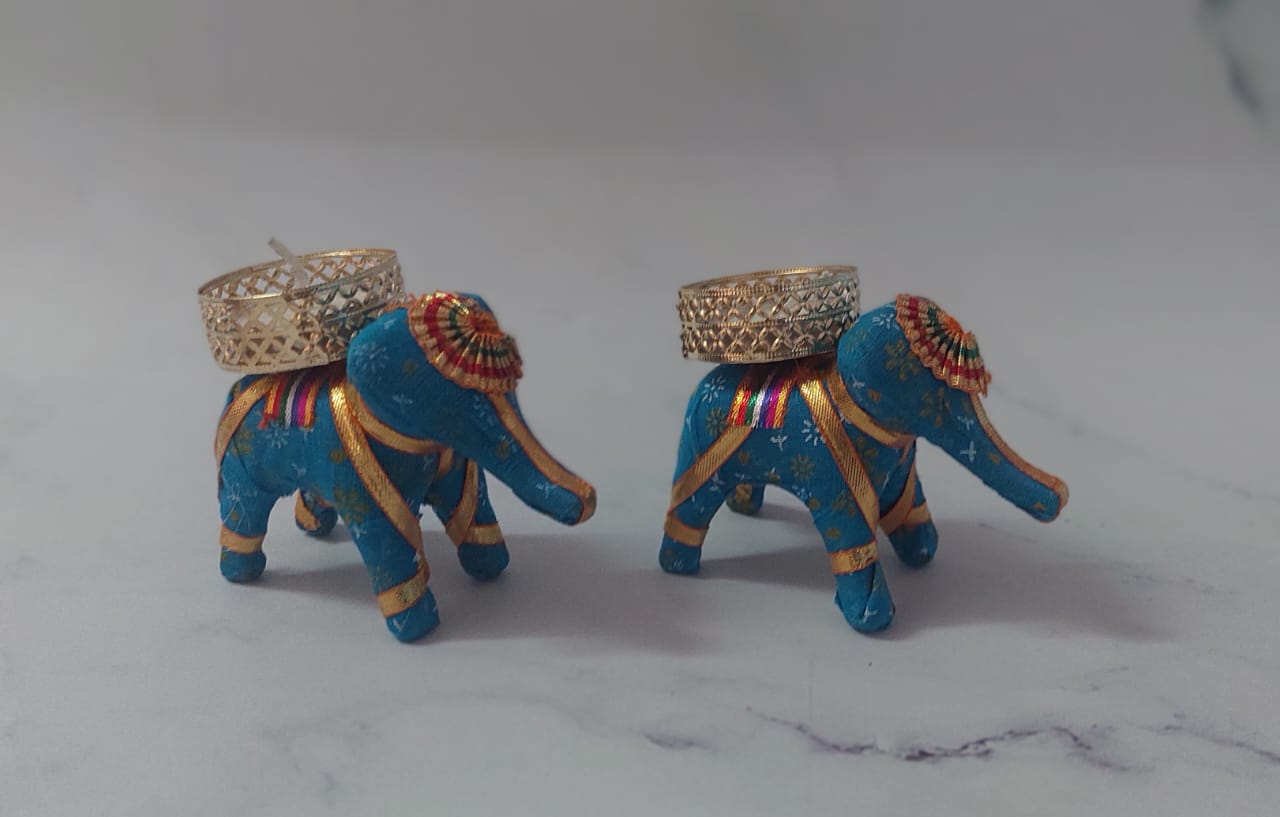 Elephant T Light (Pair)