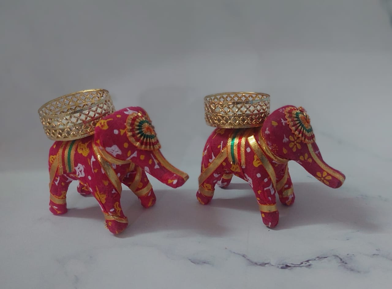 Elephant T Light (Pair)