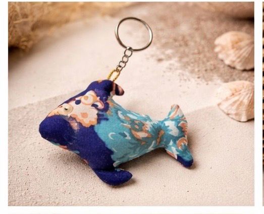 Fish Fabric keyring