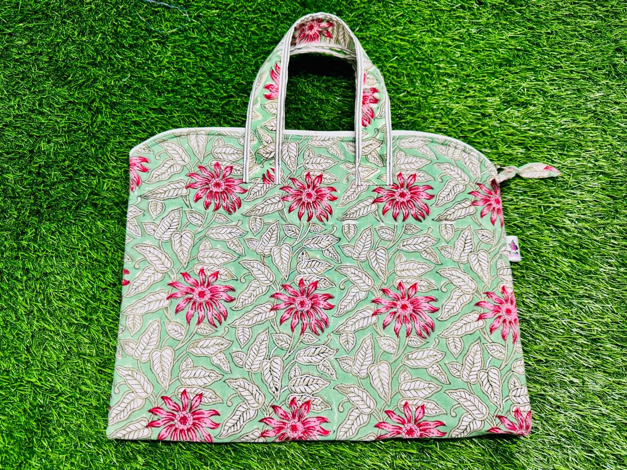 Laptop Bag with Handle (Size 15*12) Block Print