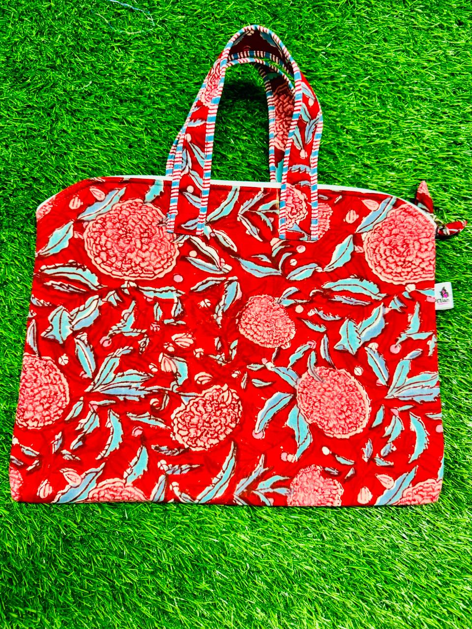 Laptop Bag with Handle (Size 15*12) Block Print