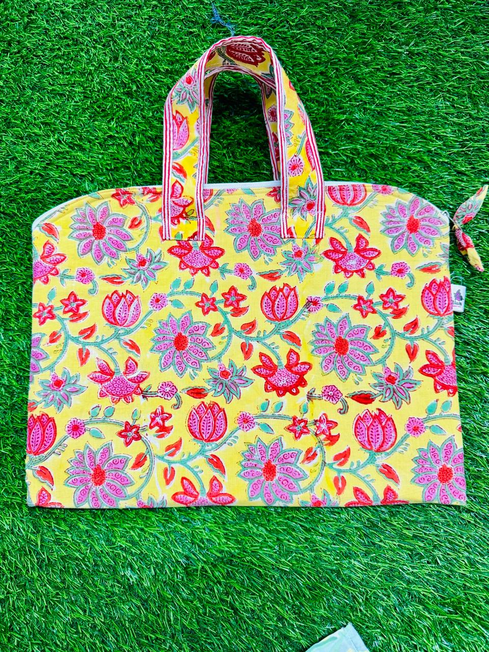 Laptop Bag with Handle (Size 15*12) Block Print