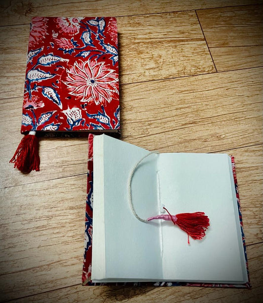 Handmade Paper Block Printed Diaries/Journals (Medium Size)