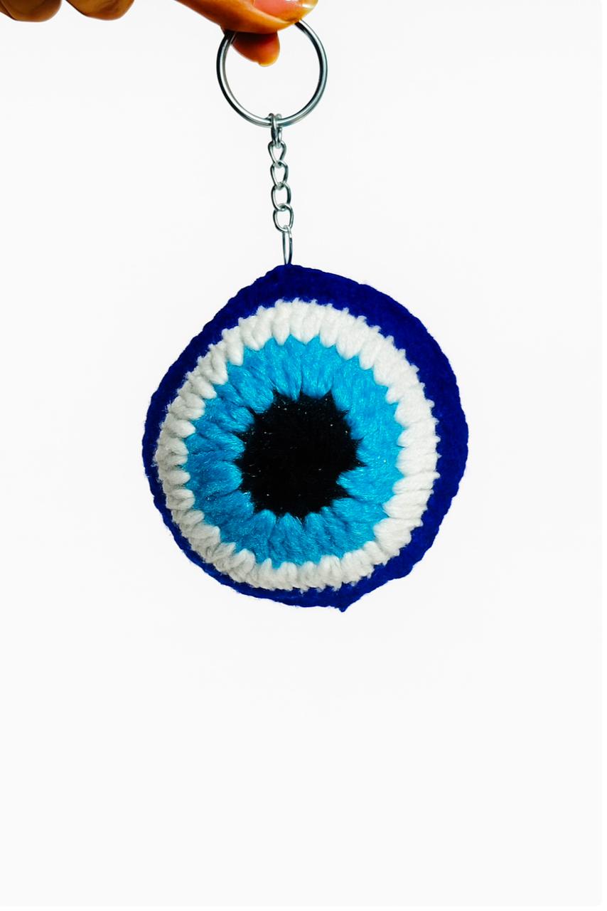 Evil Eye Crochet Keyring