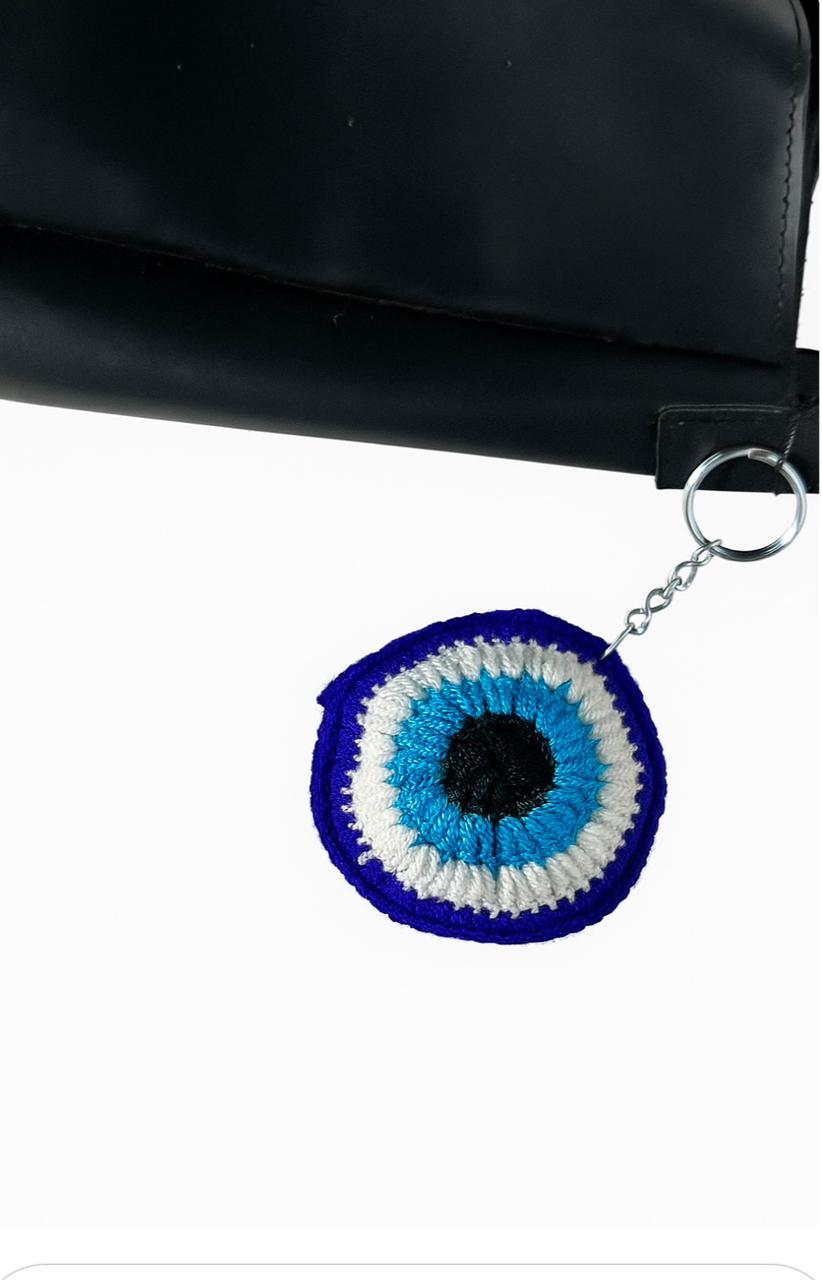Evil Eye Crochet Keyring