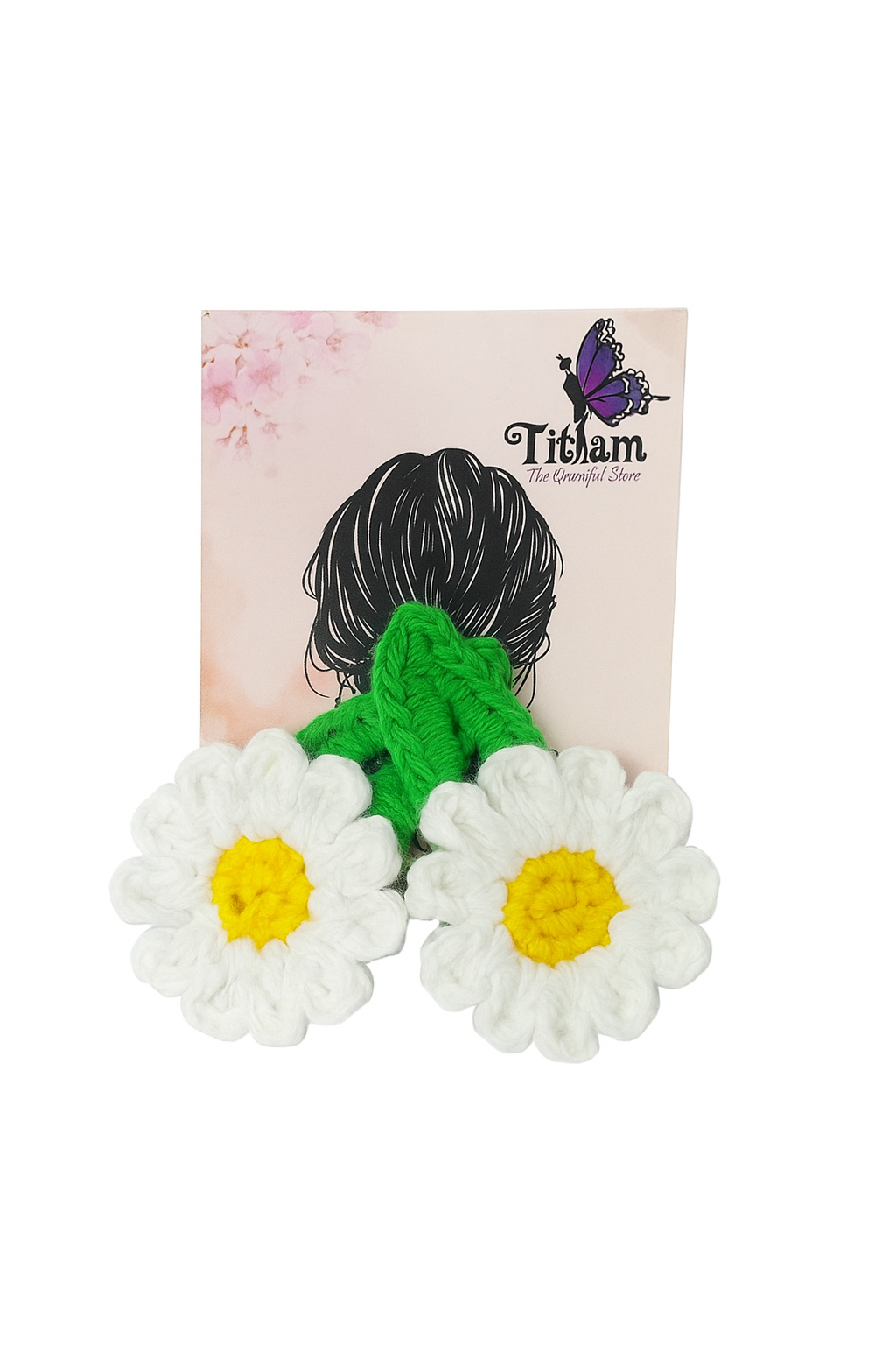 Crochet Daisy Hair Clip