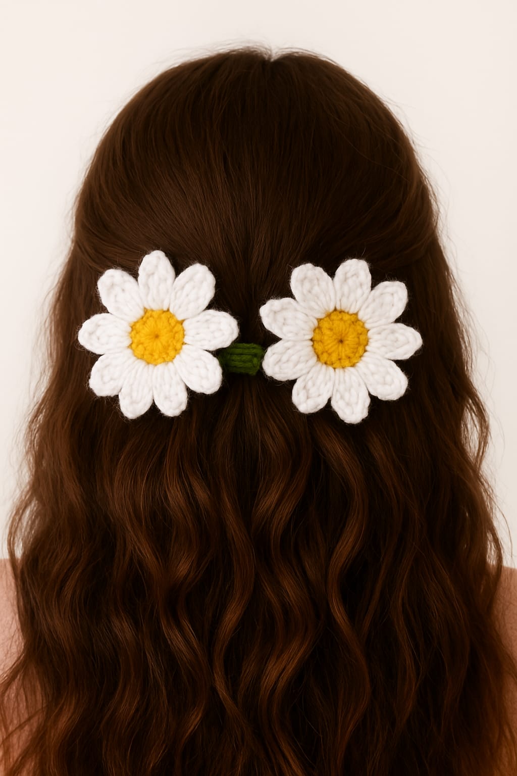 Crochet Daisy Hair Clip