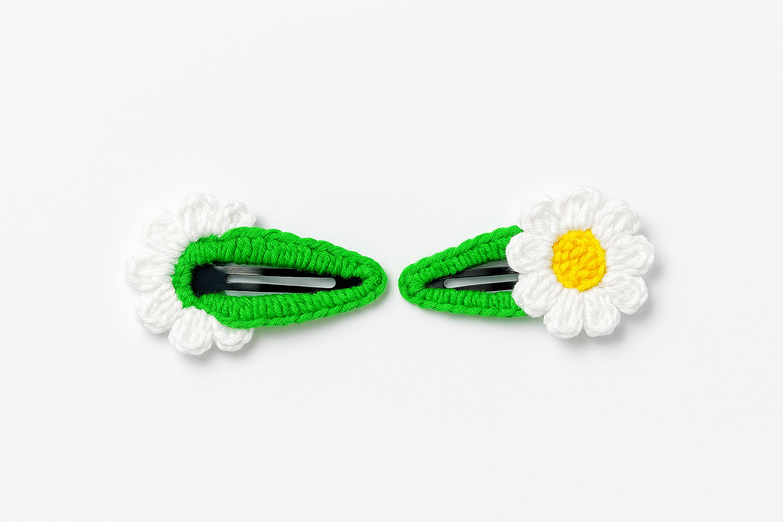Crochet Daisy Hair Clip